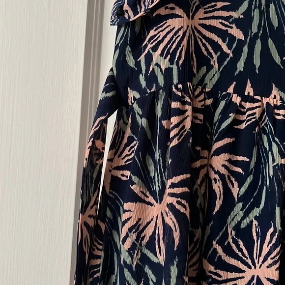 Madewell Ruffle-Sleeve Midi Dress in Oasis Palms - Picture 7 of 11